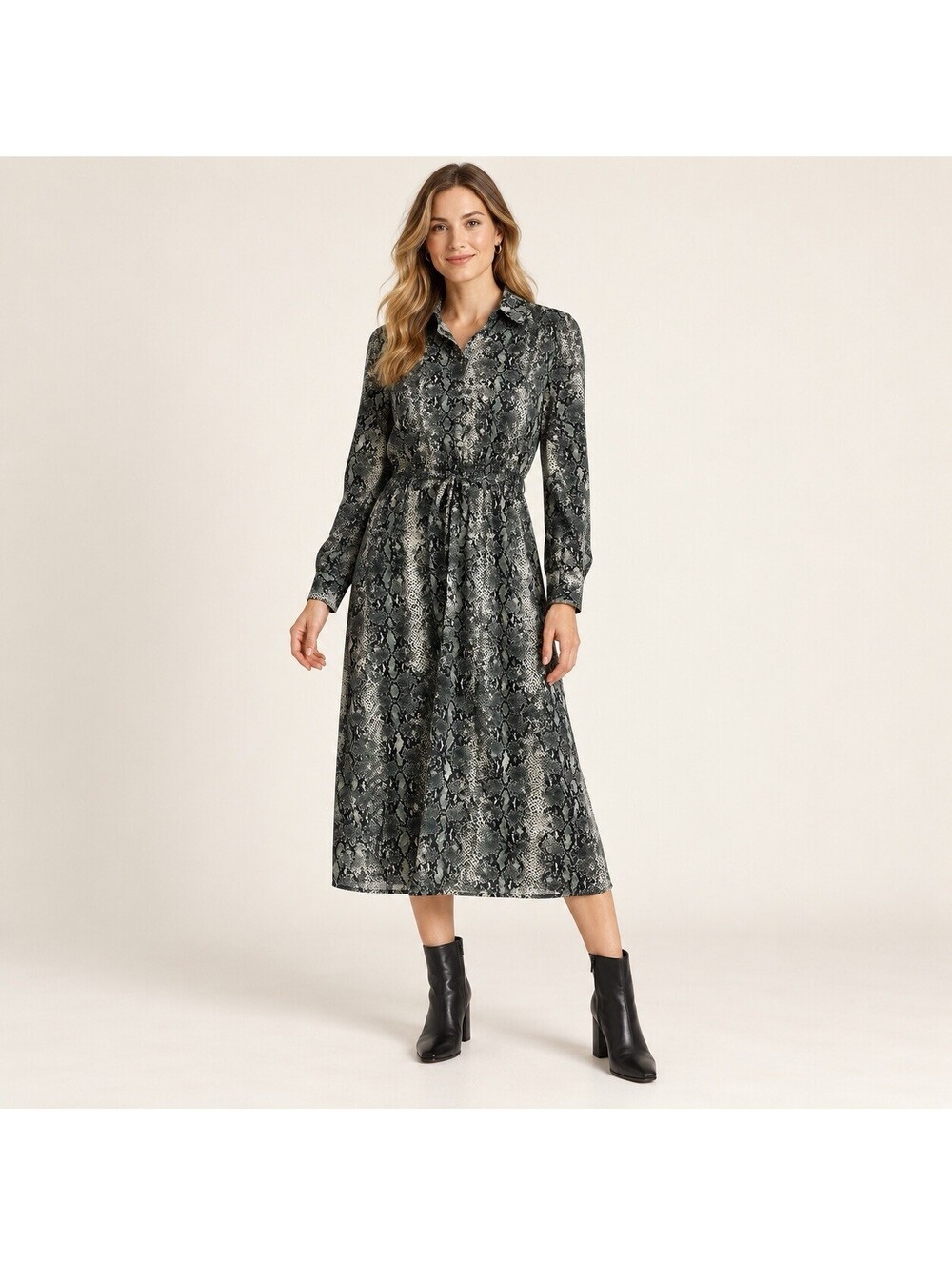 Alex Marie Green Animal Print Dress Size 2
